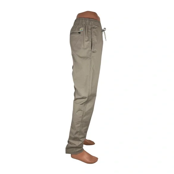 Vuori Mens Large Ripstop Climber Pants Stretch Waist Beige Casual Comfort EUC